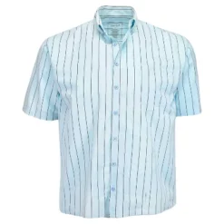 Indygo Smith Men's Short Sleeve Striped Cotton Button Down Sport Shirt -Best Clothing Store GUEST 1bae593e 1ac8 4434 8ee5 6bc42b91626b