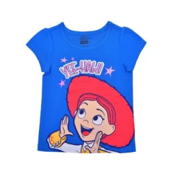 Disney Girl's 3-Pack Toy Story Yee-Haw! Graphic Tee, Zip Up Hoodie And Patterned Legging Pants Set For Kids