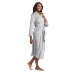 Softies Women's 48" Feather Velour Shawl Collar Robe