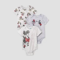 Baby Boys' Disney Mickey Mouse & Friends Minnie 3pk Bodysuit And One Piece Clothing Set - Heathered Gray -Best Clothing Store GUEST 1d24f603 200d 4daf b4db 6664edf7fa42
