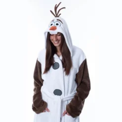 Disney Adult Frozen Snowman Olaf Costume Robe Hooded Bathrobe White -Best Clothing Store GUEST 1da443a3 eef0 4253 8b3a 5951f57ec91d