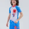Marvel Avengers Hulk Spider-Man Boys Rash Guard And Swim Trunks Outfit Set Little Kid To Big Kid