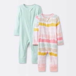 Baby Girls' 2pk Zip Romper - Cloud Island™ -Best Clothing Store GUEST 1f035297 eb04 47d5 8007 56efe4d860be