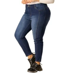 Agnes Orinda Women's Plus Size Mid Rise Stretch Washed Skinny Denim Jeans -Best Clothing Store GUEST 203a5eda dac6 46f7 bdb1 f0343b0f0e64