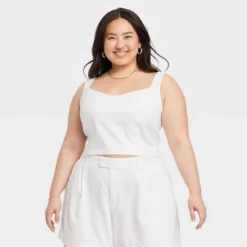 Women's Linen Slim Fit Tank Top - A New Day -Best Clothing Store GUEST 204c31be 5c8f 48e7 bef6 89643a59a31e