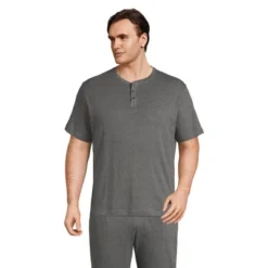 Lands' End Men's Knit Rib Short Sleeve Henley Pajama Shirt -Best Clothing Store GUEST 20c7cdee 649c 4d0d a600 6ccfbebe521a
