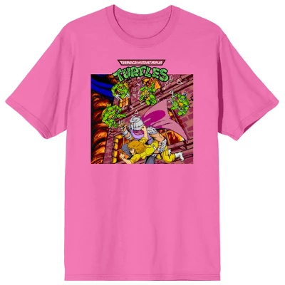 Teenage Mutant Ninja Turtles Super Shredder Men's Neon Pink T-shirt 3 Teenage Mutant Ninja Turtles Super Shredder Men's Neon Pink T-shirt