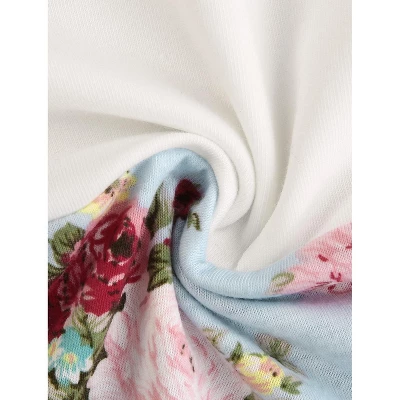 Agnes Orinda Women's Plus Size Dolman Sleeve Print Shirt Sheer Floral Summer T-shirts 7 Agnes Orinda Women's Plus Size Dolman Sleeve Print Shirt Sheer Floral Summer T-shirts - Image 5