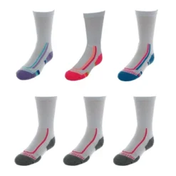 Fruit Of The Loom Girl's Active Cushioned Crew Socks (6 Pack) -Best Clothing Store GUEST 224bfee8 8f00 4e72 aac6 7987762c0019