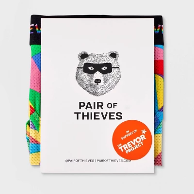 Pair Of Thieves Men's Rainbow Abstract Print Super Fit Briefs - Red/Blue/Green 2 Pair Of Thieves Men's Rainbow Abstract Print Super Fit Briefs - Red/Blue/Green