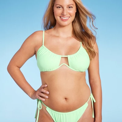 Women's Tunneled Underwire Bikini Top - Wild Fable™ Light Green 5 Women's Tunneled Underwire Bikini Top - Wild Fable™ Light Green - Image 3