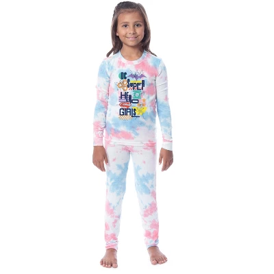 DC Comics Kids' Super Hero Girls 2 Piece Tight Fit Youth Pajama Set Multicolored 5 DC Comics Kids' Super Hero Girls 2 Piece Tight Fit Youth Pajama Set Multicolored - Image 3