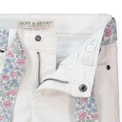 Hope & Henry Girls' Organic Cotton Skinny Stretch Denim With Fabric Belt, Infant 5 Hope & Henry Girls' Organic Cotton Skinny Stretch Denim With Fabric Belt, Infant - Image 3