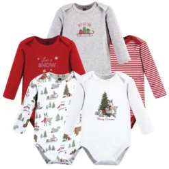 Hudson Baby Unisex Baby Cotton Long-Sleeve Bodysuits, Christmas Forest -Best Clothing Store GUEST 258068b2 fb63 482d bbdf 4fd2898d13f0