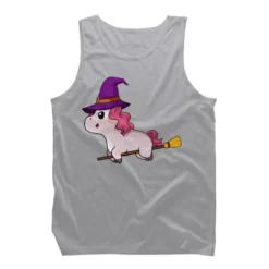 Men's Design By Humans Witch Unicorn Halloween T Shirt By Thebeardstudio Tank Top -Best Clothing Store GUEST 260101f0 57f7 4ffd bc12 5f9cecdd212d