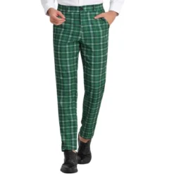 Lars Amadeus Men's Plaid Flat Front Business Dress Suit Pants -Best Clothing Store GUEST 2609038b d00f 4308 9ab3 247b15cdb409