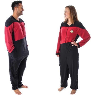 Star Trek Next Generation Men's Picard One Piece Costume Pajama Union Suit 6 Star Trek Next Generation Men's Picard One Piece Costume Pajama Union Suit - Image 4