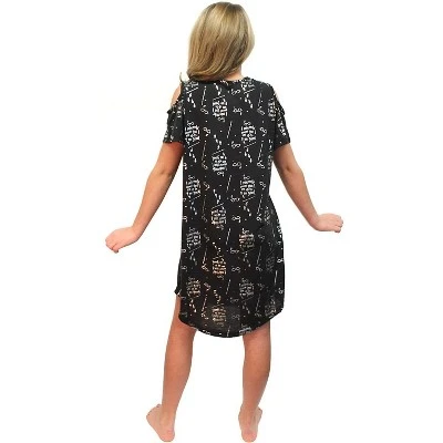 Intimo Big Girls' Harry Potter I Solemnly Swear Shoulder Cut Out Nightgown Black 3 Intimo Big Girls' Harry Potter I Solemnly Swear Shoulder Cut Out Nightgown Black