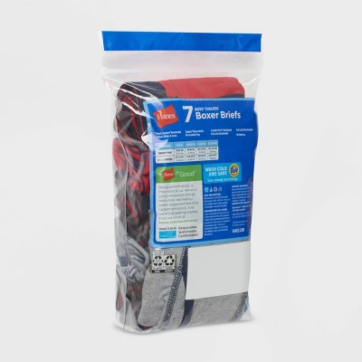 Hanes Boys' 7pk Boxer Briefs - Colors Vary 4 Hanes Boys' 7pk Boxer Briefs - Colors Vary - Image 2