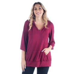24seven Comfort Apparel Womens Plus Size Trendy Oversized Fashion Hoodie Top -Best Clothing Store GUEST 276f465f bef0 470f 842d 0596ef889715