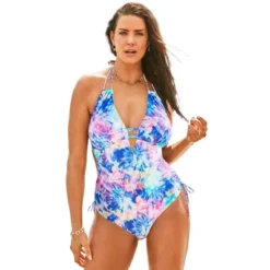 Swimsuits For All Women’s Plus Size Halter Cutout One Piece -Best Clothing Store GUEST 288df128 4e84 4403 9936 db41fe656714