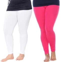 Women's Pack Of 2 Solid Leggings - One Size Fits Most - White Mark -Best Clothing Store GUEST 289d46f2 9744 49b2 8f1d 1283585172dc