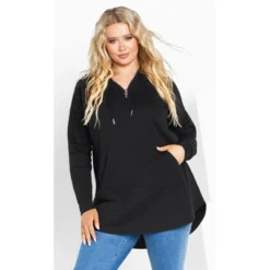 Women's Plus Size Ready Or Not Hoodie - Black | SOCIETIE+