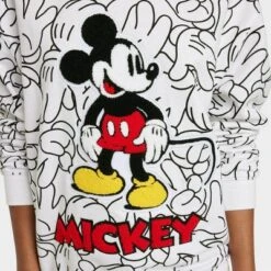 Women's Disney 100 Mickey Sketch Graphic Sweatshirt - White -Best Clothing Store GUEST 29763c1e 18d0 4dd9 bb2d 956ffa36a7f9