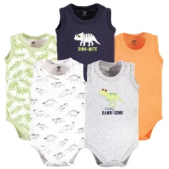 Hudson Baby Infant Boy Cotton Sleeveless Bodysuits, Cool Dinosaurs -Best Clothing Store GUEST 2a91267f da96 4e18 b7ac 63336a06a4f5