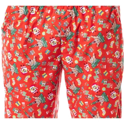 Nickelodeon Mens' SpongeBob SquarePants Krabby Christmas Pajama Set Red 4 Nickelodeon Mens' SpongeBob SquarePants Krabby Christmas Pajama Set Red - Image 2