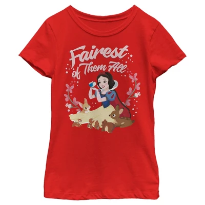 Girl's Snow White And The Seven Dwarfs Fairest Princess T-Shirt 6 Girl's Snow White And The Seven Dwarfs Fairest Princess T-Shirt - Image 4