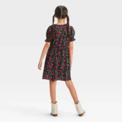 Girls' Short Sleeve Woven Dress - Cat & Jack™