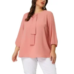 Agnes Orinda Women's Plus Size Work Round Neck Ruffle Chiffon Blouse Top -Best Clothing Store GUEST 2cc18947 f2f8 488d 858f 63a445fe8333