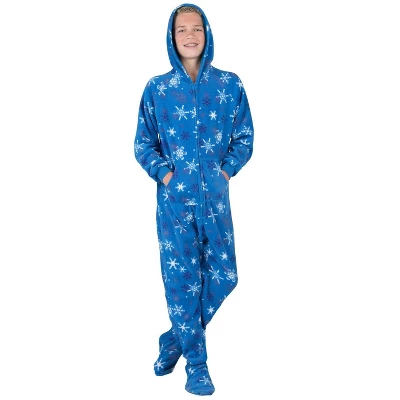 Footed Pajamas - Its A Snow Day Kids Hoodie Fleece Onesie 3 Footed Pajamas - Its A Snow Day Kids Hoodie Fleece Onesie