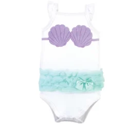 Little Treasure Baby Girl Cotton Bodysuits 3pk, Mermaid -Best Clothing Store GUEST 2f4ff521 00a5 4239 a865 b1b4ba539824