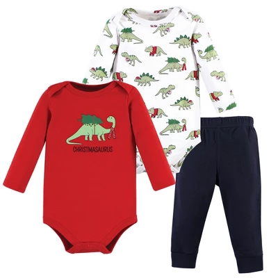 Hudson Baby Infant Boy Long-Sleeve Bodysuits And Pants, Christmasaurus 8 Hudson Baby Infant Boy Long-Sleeve Bodysuits And Pants, Christmasaurus - Image 6