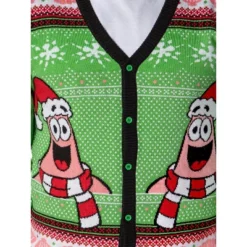 SpongeBob SquarePants Men's Patrick Star Ugly Sweater Button-Up Knit Cardigan -Best Clothing Store GUEST 2fc6be05 d5d3 4175 bb59 0591f9b534dc