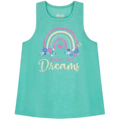 Sleep On It Girls Follow Your Dreams Rainbow 2-Piece Tank Pajama Shorts Sleep Set 5 Sleep On It Girls Follow Your Dreams Rainbow 2-Piece Tank Pajama Shorts Sleep Set - Image 3