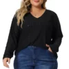 Agnes Orinda Women's Plus Size Long Sleeve Hollow Out V Neck Blouse 1 Agnes Orinda Women's Plus Size Long Sleeve Hollow Out V Neck Blouse -Best Clothing Store GUEST 31da9fae 2d7a 4076 8d5e ca3c44ec3125