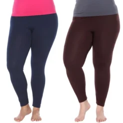 Women's Pack Of 2 Solid Leggings - One Size Fits Most - White Mark -Best Clothing Store GUEST 321bd5c4 e323 40c1 ac65 0d1bd4bca6b8