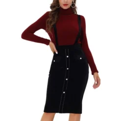 Allegra K Women's High Waist Overall Pencil Bodycon Midi Suspender Pinafore Skirts 13 Allegra K Women's High Waist Overall Pencil Bodycon Midi Suspender Pinafore Skirts -Best Clothing Store GUEST 333d54a6 d28e 440a b457 69481230f663
