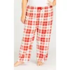 Women's Plus Size Check Fleece Sleep Pant - Red Check | AVENUE -Best Clothing Store GUEST 33794d5b 014d 43da bbca 8ced401af0a9