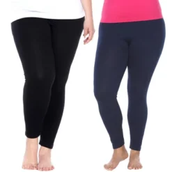 Women's Pack Of 2 Solid Leggings - One Size Fits Most - White Mark -Best Clothing Store GUEST 337c3391 106b 4cd0 b488 25725c5c38dc