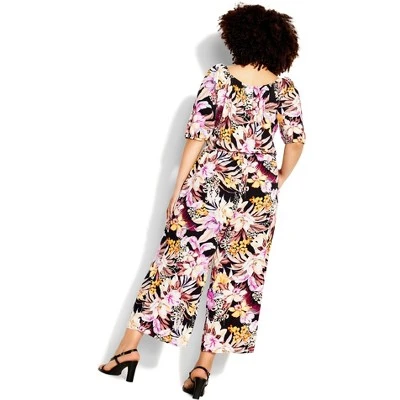 Women's Plus Size Mahe Jumpsuit -Blk Mahe | CITY CHIC 3 Women's Plus Size Mahe Jumpsuit -Blk Mahe | CITY CHIC