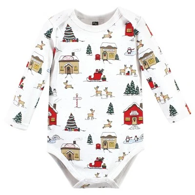 Hudson Baby Unisex Baby Cotton Long-Sleeve Bodysuits, North Pole 5 Hudson Baby Unisex Baby Cotton Long-Sleeve Bodysuits, North Pole - Image 3