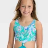 Girls' Floral Printed Tropical Twist Swimsuit - Art Class™ Light Blue -Best Clothing Store GUEST 340f5eb7 9ec1 46a5 ab9b d559dd6f4c0f