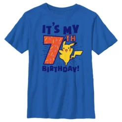 Boy's Pokemon It’s My 7th Birthday Pikachu T-Shirt -Best Clothing Store GUEST 34b9c770 01ef 4b39 b1c9 4d3726e2226a