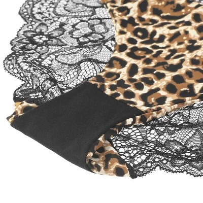 Agnes Orinda Women Plus Leopard Underwear Lace Printed Bikini Hipster Briefs Panties 4 Agnes Orinda Women Plus Leopard Underwear Lace Printed Bikini Hipster Briefs Panties - Image 2