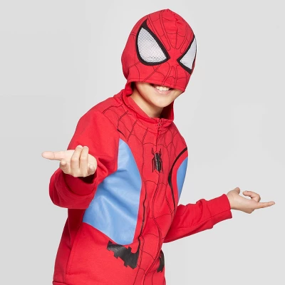 Kids' Spider-Man Costume Fleece Sweatshirt - Red 5 Kids' Spider-Man Costume Fleece Sweatshirt - Red - Image 3