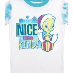 Looney Tunes Tweety It's Nice To Be Kind Youth Blue & White Wash Pattern Sleep Set -Best Clothing Store GUEST 35c43304 85ca 4604 be18 f91ad700a414
